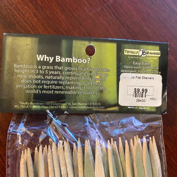 Bamboo Flat Skewers 100pcs - Picture 2 of 2